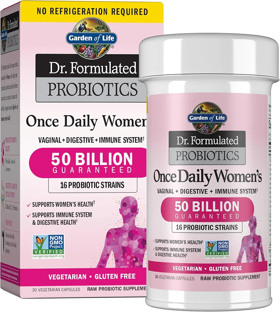 Garden of Life Dr. Formulated Once Daily Probiotics for Women, 50 Billion CFU, 16 Strains, 30 Capsules
