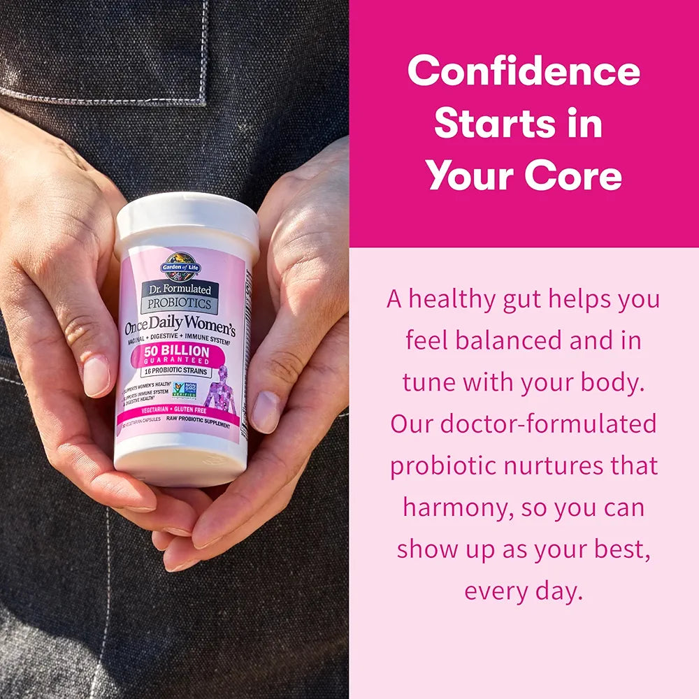 Garden of Life Dr. Formulated Once Daily Probiotics for Women, 50 Billion CFU, 16 Strains, 30 Capsules
