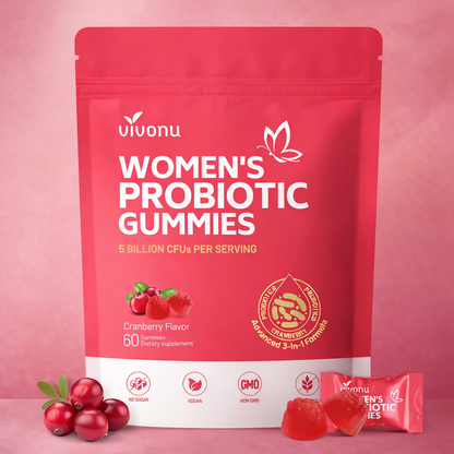 Vivonu Premium Probiotic Cranberry Gummie,Gut Health, Ph Balance| 60 Gummies