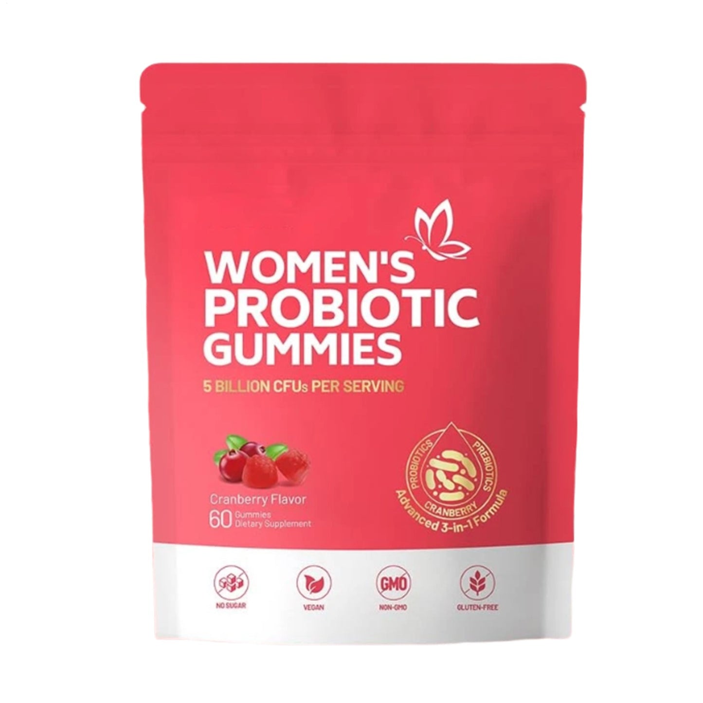 Women's Vaginal Probiotic Gummies 60ct pH Balance Support Healthy Odor Control